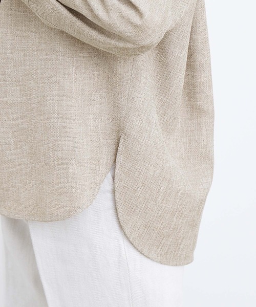 ADAM ET ROPE'（アダムエロペ）の「ツイルスキッパーブラウス（シャツ/ブラウス・レディース・ベージュ/ブラック・FREE）」の18枚目の写真