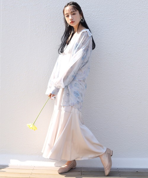 one after another NICE CLAUP（ワンアフターアナザーナイスクラップ）の「オリジナルフラワープリントシャツ（シャツ/ブラウス・レディース・ピンク/ブルー・FREE）」の15枚目の写真