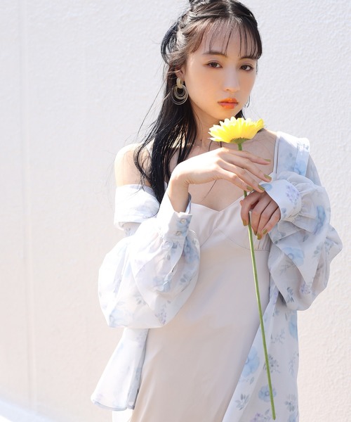 one after another NICE CLAUP（ワンアフターアナザーナイスクラップ）の「オリジナルフラワープリントシャツ（シャツ/ブラウス・レディース・ピンク/ブルー・FREE）」の17枚目の写真