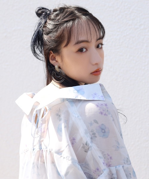 one after another NICE CLAUP（ワンアフターアナザーナイスクラップ）の「オリジナルフラワープリントシャツ（シャツ/ブラウス・レディース・ピンク/ブルー・FREE）」の20枚目の写真