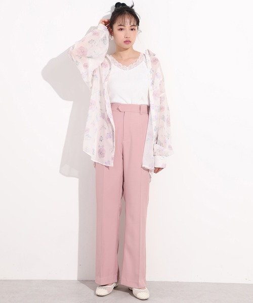 one after another NICE CLAUP（ワンアフターアナザーナイスクラップ）の「オリジナルフラワープリントシャツ（シャツ/ブラウス・レディース・ピンク/ブルー・FREE）」の5枚目の写真