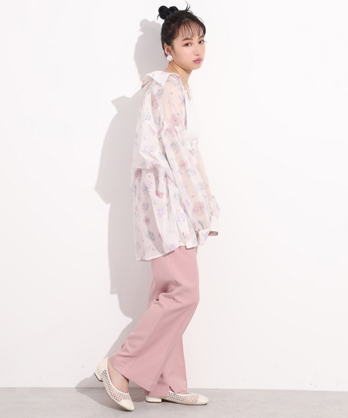 one after another NICE CLAUP（ワンアフターアナザーナイスクラップ）の「オリジナルフラワープリントシャツ（シャツ/ブラウス・レディース・ピンク/ブルー・FREE）」の6枚目の写真