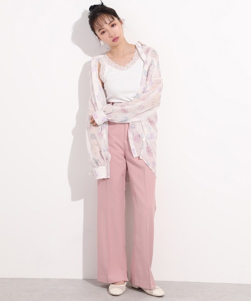 one after another NICE CLAUP（ワンアフターアナザーナイスクラップ）の「オリジナルフラワープリントシャツ（シャツ/ブラウス・レディース・ピンク/ブルー・FREE）」の7枚目の写真