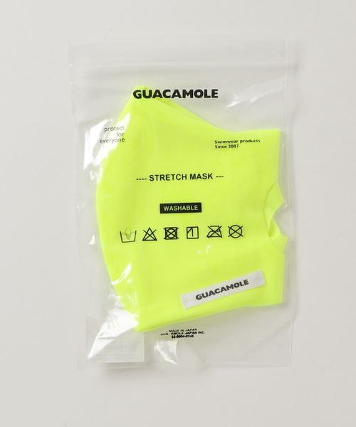 GUACAMOLE（ガカモレ）の「STRETCH MASK  -washable & sustainable- / ストレッチマスク　ウォッシャブル アンド サスティナブル（マスク・レディース・ホワイト/ブラック/イエロー・FREE）」の17枚目の写真