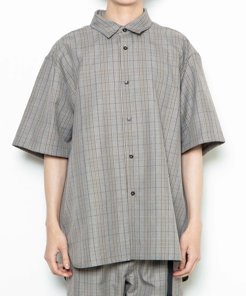 WEGO（ウィゴー）の「WEGO/【セットアップ対応商品】TRクラシックチェック5分袖シャツ（シャツ/ブラウス・メンズ・グレー系その他2/ブラウン系その他2/ベージュ系その他2・MEDIUM/LARGE）」の14枚目の写真