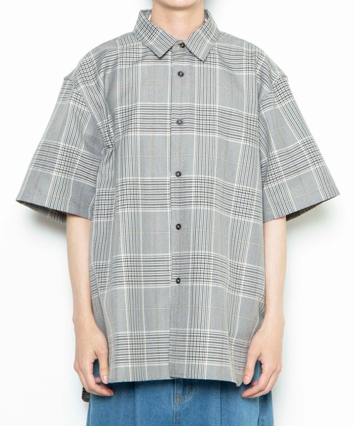 WEGO（ウィゴー）の「WEGO/【セットアップ対応商品】TRクラシックチェック5分袖シャツ（シャツ/ブラウス・メンズ・グレー系その他2/ブラウン系その他2/ベージュ系その他2・MEDIUM/LARGE）」の16枚目の写真