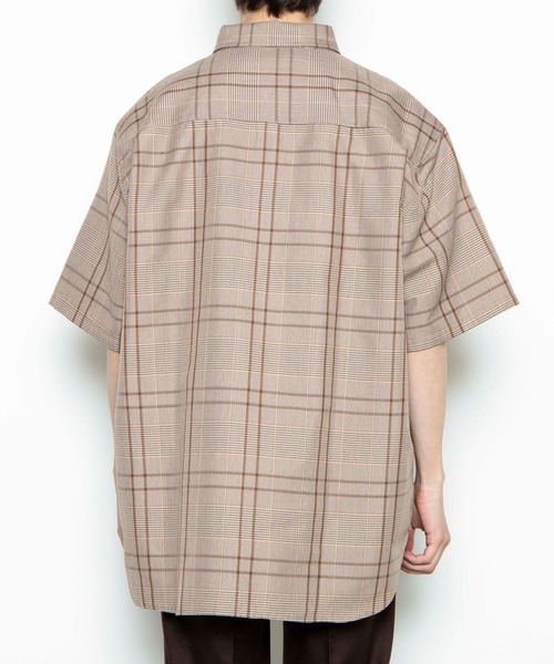WEGO（ウィゴー）の「WEGO/【セットアップ対応商品】TRクラシックチェック5分袖シャツ（シャツ/ブラウス・メンズ・グレー系その他2/ブラウン系その他2/ベージュ系その他2・MEDIUM/LARGE）」の12枚目の写真