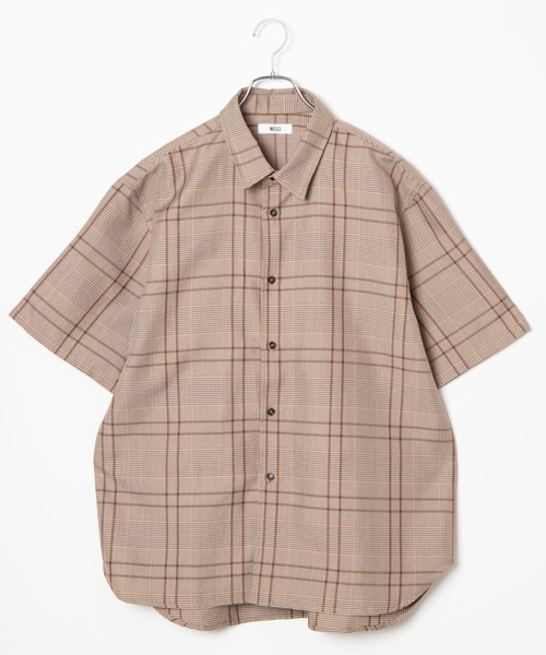 WEGO（ウィゴー）の「WEGO/【セットアップ対応商品】TRクラシックチェック5分袖シャツ（シャツ/ブラウス・メンズ・グレー系その他2/ブラウン系その他2/ベージュ系その他2・MEDIUM/LARGE）」の10枚目の写真