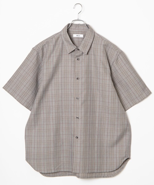 WEGO（ウィゴー）の「WEGO/【セットアップ対応商品】TRクラシックチェック5分袖シャツ（シャツ/ブラウス・メンズ・グレー系その他2/ブラウン系その他2/ベージュ系その他2・MEDIUM/LARGE）」の9枚目の写真