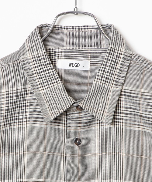 WEGO（ウィゴー）の「WEGO/【セットアップ対応商品】TRクラシックチェック5分袖シャツ（シャツ/ブラウス・メンズ・グレー系その他2/ブラウン系その他2/ベージュ系その他2・MEDIUM/LARGE）」の7枚目の写真