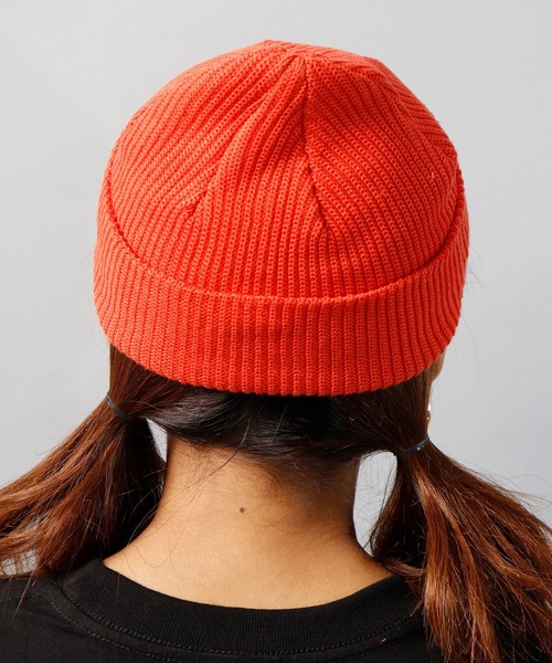 DISCUS（ディスカス）の「【DISCUS】ワンポイント ショートニットキャップ（ニットキャップ/ビーニー・メンズ・ライトイエロー/ネイビー/ライトピンク/オフホワイト/グレー/ブラック/ダークオレンジ/イエロー/ライトパープル/レッド/ライトブルー/グリーン・FREE）」の13枚目の写真