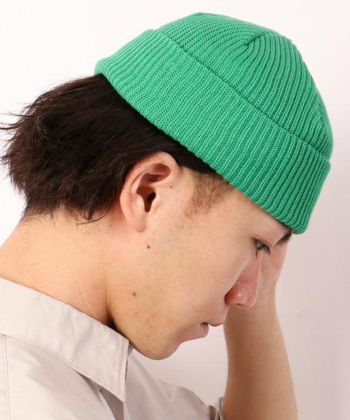 DISCUS（ディスカス）の「【DISCUS】ワンポイント ショートニットキャップ（ニットキャップ/ビーニー・メンズ・ライトイエロー/ネイビー/ライトピンク/オフホワイト/グレー/ブラック/ダークオレンジ/イエロー/ライトパープル/レッド/ライトブルー/グリーン・FREE）」の18枚目の写真