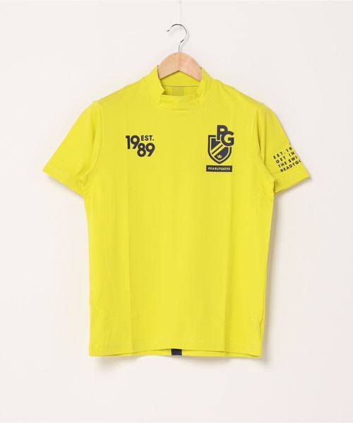 PEARLY GATES(パーリーゲイツ)の「【PEARLY GATES】ソルディフェンダー 半袖 ハイネック カットソー(MENS)(Tシャツ/カットソー)」|グリーン系その他