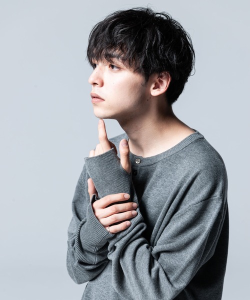 glamb(グラム)の「Creed henry rum knit / クリードヘンリーラムニット(ニット/セーター・メンズ・ホワイト/ベージュ/グレー/ブラック・L/M/S)」の11枚目の写真