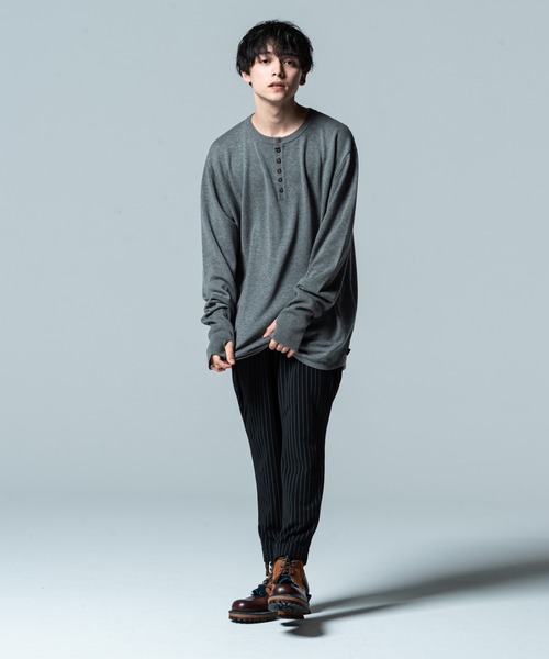 glamb(グラム)の「Creed henry rum knit / クリードヘンリーラムニット(ニット/セーター・メンズ・ホワイト/ベージュ/グレー/ブラック・L/M/S)」の16枚目の写真