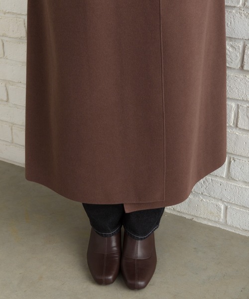 SpRay(スプレイ)の「Wフェイスベルト付きサイドスリットコート(ダウンジャケット/コート・レディース・グリーン/アイボリー/モカ/ライトベージュ/ブルー/ブラック・FREE)」の17枚目の写真