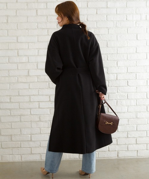 SpRay(スプレイ)の「Wフェイスベルト付きサイドスリットコート(ダウンジャケット/コート・レディース・グリーン/アイボリー/モカ/ライトベージュ/ブルー/ブラック・FREE)」の20枚目の写真