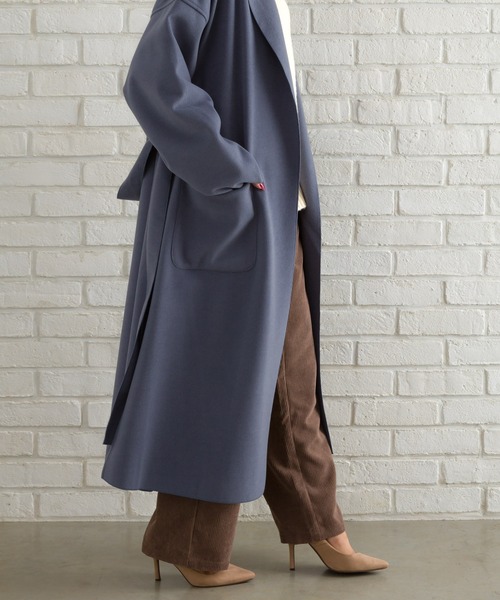 SpRay(スプレイ)の「Wフェイスベルト付きサイドスリットコート(ダウンジャケット/コート・レディース・グリーン/アイボリー/モカ/ライトベージュ/ブルー/ブラック・FREE)」の22枚目の写真