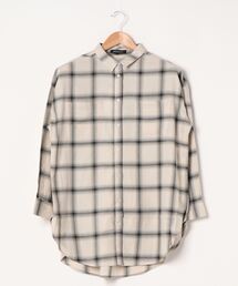 AMERICAN HOLIC | バックタックとろみシャツチュニック　＊(シャツ/ブラウス)