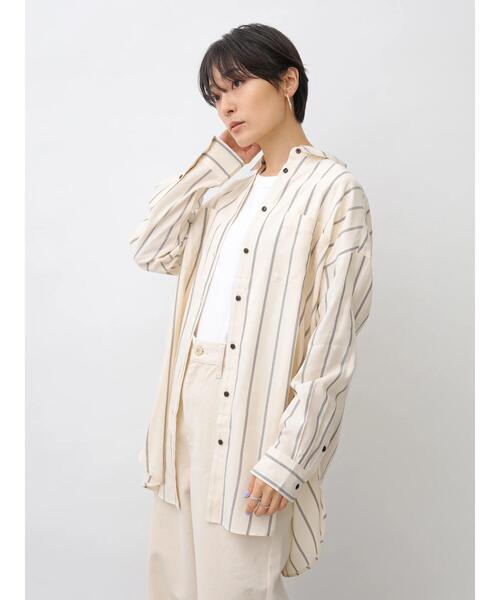 AMERICAN HOLIC（アメリカンホリック）の「バックタックとろみシャツチュニック　＊（シャツ/ブラウス・レディース・その他9/ストライプ/ホワイト系その他6/ホワイト系その他7・FREE）」の17枚目の写真