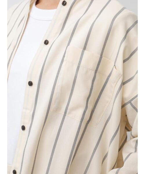 AMERICAN HOLIC（アメリカンホリック）の「バックタックとろみシャツチュニック　＊（シャツ/ブラウス・レディース・その他9/ストライプ/ホワイト系その他6/ホワイト系その他7・FREE）」の16枚目の写真