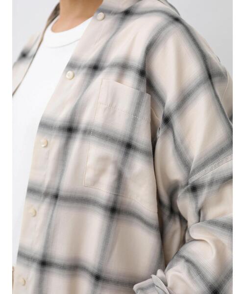 AMERICAN HOLIC（アメリカンホリック）の「バックタックとろみシャツチュニック　＊（シャツ/ブラウス・レディース・その他9/ストライプ/ホワイト系その他6/ホワイト系その他7・FREE）」の13枚目の写真