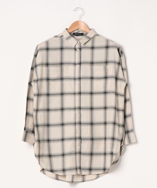 AMERICAN HOLIC（アメリカンホリック）の「バックタックとろみシャツチュニック　＊（シャツ/ブラウス・レディース・その他9/ストライプ/ホワイト系その他6/ホワイト系その他7・FREE）」の19枚目の写真