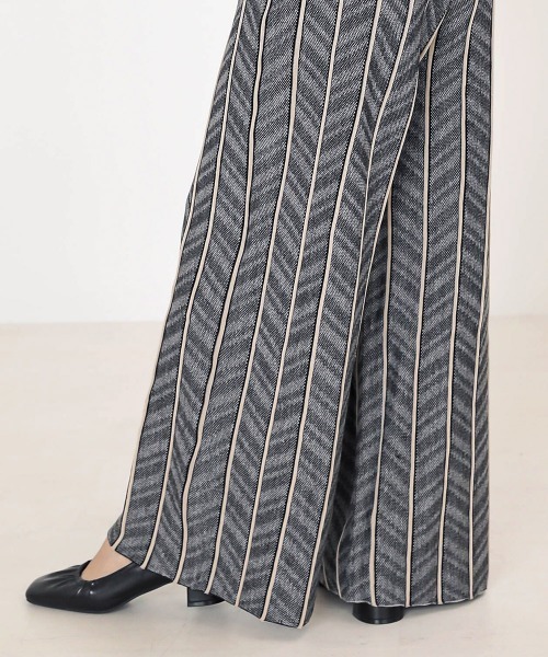 Bab（バブ）の「【WEB限定】ヘリンボーンジャガードニットパンツ（その他パンツ・レディース・ブラック/ベージュ/モカ・FREE）」の15枚目の写真