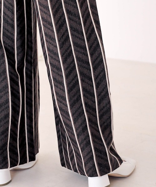 Bab（バブ）の「【WEB限定】ヘリンボーンジャガードニットパンツ（その他パンツ・レディース・ブラック/ベージュ/モカ・FREE）」の21枚目の写真