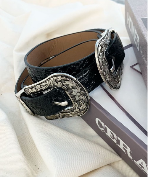 PairPair（ペアペア）の「ダブルバックルベルト（ベルト・レディース・ブラック/ブラウン/クリア/ブラック系その他・FREE）」の6枚目の写真