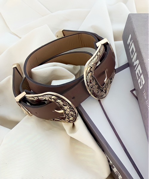 セール】ダブルバックルベルト（ベルト）｜PairPair（ペアペア）の