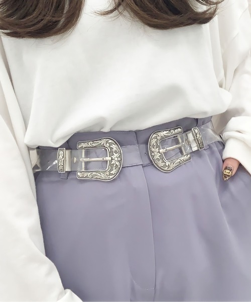 PairPair（ペアペア）の「ダブルバックルベルト（ベルト・レディース・ブラック/ブラウン/クリア/ブラック系その他・FREE）」の10枚目の写真