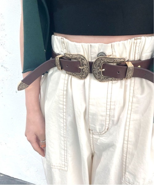 セール】ダブルバックルベルト（ベルト）｜PairPair（ペアペア）の