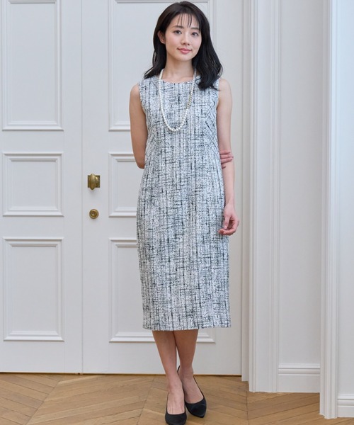 21 Eternal Eternal Line スラブミックスツィードタイトワンピース ワンピース Anayi アナイ のファッション