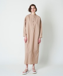 N.O.R.C by the line | ロングスリーブバンドカラーシャツワンピース(ワンピース)