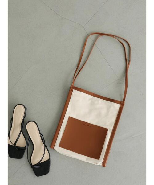 AMERICAN HOLIC（アメリカンホリック）の「キャンバスコンビトートバッグ（トートバッグ・レディース・ブラック/ブラウン・FREE）」の3枚目の写真