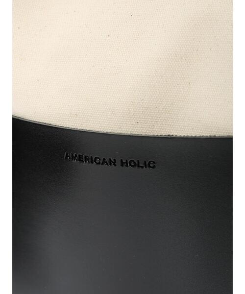 AMERICAN HOLIC（アメリカンホリック）の「キャンバスコンビトートバッグ（トートバッグ・レディース・ブラック/ブラウン・FREE）」の10枚目の写真