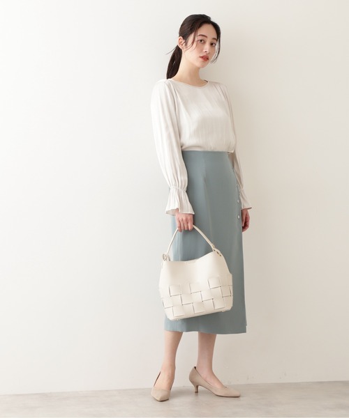 NATURAL BEAUTY BASIC（ナチュラルビューティーベーシック）の「ブロックメッシュワンショルダー（ショルダーバッグ・レディース・オフホワイト/ベージュ/ブルー・ﾌﾘ-）」の11枚目の写真