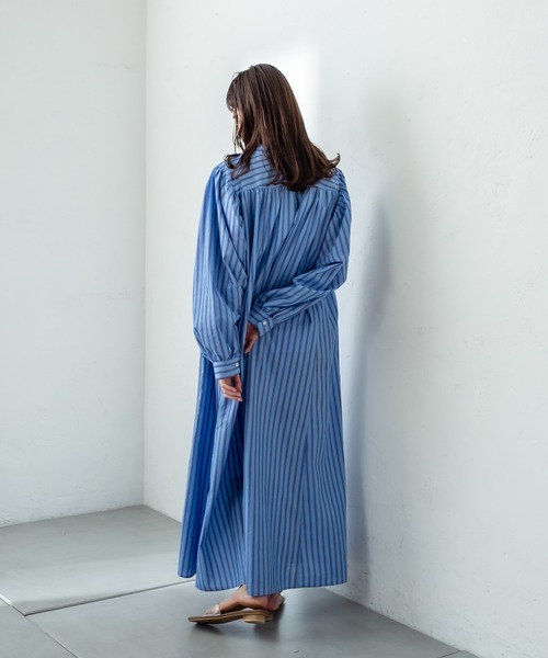 mystic(ミスティック)の「ストライプシャツワンピース(ワンピース・レディース・ブルー/グリーン・FREE)」の17枚目の写真