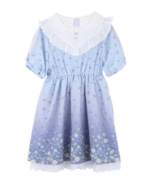 Axes Femme アクシーズファム の デイジー柄綿レース使いｏｐ ワンピース Wear