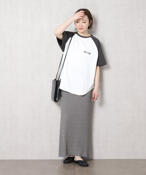 FREAK'S STORE（フリークスストア）の「▽【WEB限定】PENNEYS/ペニーズ　別注ラグラン配色Tシャツ（Tシャツ/カットソー・レディース・ホワイト/グリーン/ベージュ/グレー/レッド・ﾌﾘ-）」の18枚目の写真