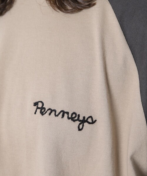 FREAK'S STORE（フリークスストア）の「▽【WEB限定】PENNEYS/ペニーズ　別注ラグラン配色Tシャツ（Tシャツ/カットソー・レディース・ホワイト/グリーン/ベージュ/グレー/レッド・ﾌﾘ-）」の19枚目の写真