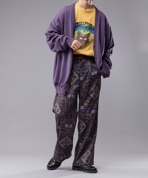 kutir（クティール）の「スプリングルーズニットカーディガン（カーディガン/ボレロ・メンズ・ピンク/ダークパープル/マスタード/ダークブルー・MEDIUM/LARGE）」の7枚目の写真