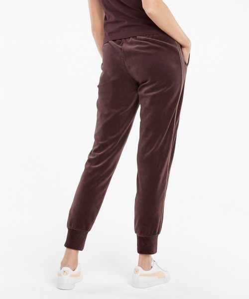 PUMA（プーマ）の「PUMA ICONIC T7 VELOUR PANTS / プーマ アイコニック ティーセブン ベロア パンツ（その他パンツ・レディース・ブラック/レッド・S/M）」の6枚目の写真