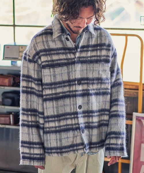 MARBLES（マーブルズ）の「ms4678-FLEECE CHECK SHIRT シャツ（シャツ/ブラウス・メンズ・ブラック/ブルー/ブラウン・S/XL/L/M）」の3枚目の写真