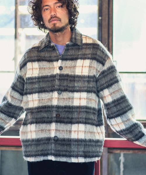 MARBLES（マーブルズ）の「ms4678-FLEECE CHECK SHIRT シャツ（シャツ/ブラウス・メンズ・ブラック/ブルー/ブラウン・S/XL/L/M）」の2枚目の写真