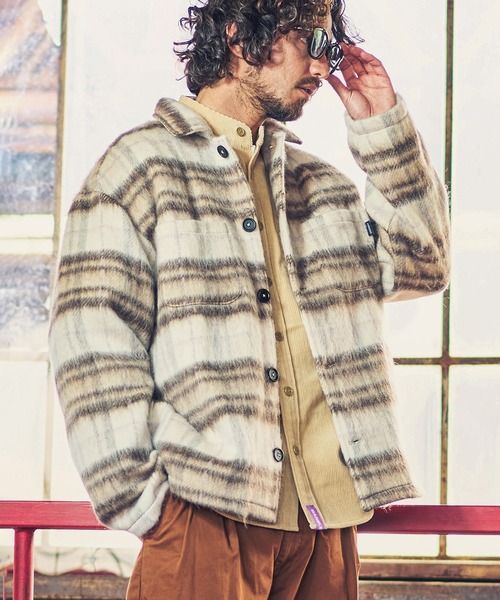 MARBLES（マーブルズ）の「ms4678-FLEECE CHECK SHIRT シャツ（シャツ/ブラウス・メンズ・ブラック/ブルー/ブラウン・S/XL/L/M）」の22枚目の写真