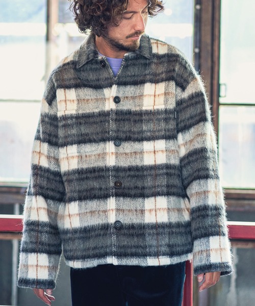 MARBLES（マーブルズ）の「ms4678-FLEECE CHECK SHIRT シャツ（シャツ/ブラウス・メンズ・ブラック/ブルー/ブラウン・S/XL/L/M）」の6枚目の写真