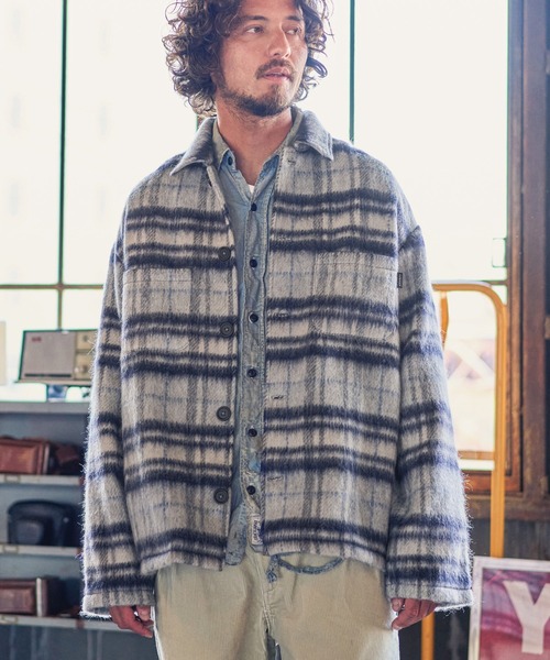 MARBLES（マーブルズ）の「ms4678-FLEECE CHECK SHIRT シャツ（シャツ/ブラウス・メンズ・ブラック/ブルー/ブラウン・S/XL/L/M）」の9枚目の写真