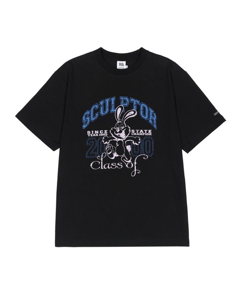 SCULPTOR（スカルプター）の「MASCOT VARSITY TEE/マスコットバーシティTシャツ（Tシャツ/カットソー・レディース・ホワイト/ベージュ/グレー/ブラック・MEDIUM）」の3枚目の写真